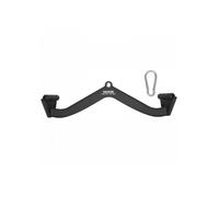 Barre Tirage Musculation Forme V Acier Massif Caoutchouc pour Machine Poulie Dos Triceps Gym
