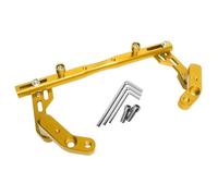 Barre Transversale Accessoires Support De Téléphone Portable Rétroviseur Latéral Moto pour ADV350 ADV160 ADV150 DVR, Tige Voltmètre(Gold)