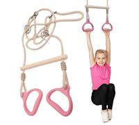 Barre Trapèze De Balançoire,Équipement De Balançoire À Cerceau pour Aires De Jeux | Anneaux Ergonomiques Jeu Sensoriel pour Et Adultes en Intérieur Arrière Cour Extérieur