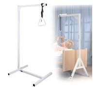 Barre trapézoïdale de lit robuste pour aide à la mobilité - Aide aux personnes âgées et aux patients avec support au sol pour une traction facile et un soutien à l'hôpital ou à la maison