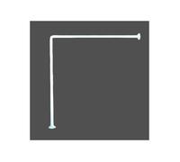 MSV France Tringle douche d'angle Spirella MSV Alu 80x80 cm Blanc support et anneaux inclus