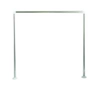 Barre tringle pour rideau de douche d'angle modulable à fixer 80x80x80cm Inox MSV