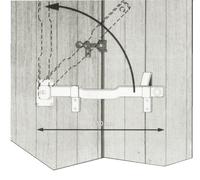Barre volets fléaux 450 mm blocage automatique HERCULE 4401