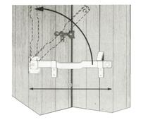 Barre volets fléaux 450mm blocage automatique - HERCULE - 4401