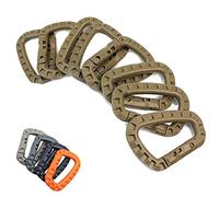 Barreaux de mains de bain, 8X Carabiner quickdraw tool Clip Molle Webbing strap Outdoor Backpack Buckle Snap Lock Camp climb Bag Tactical hang hook clasp(8x Armygreen)