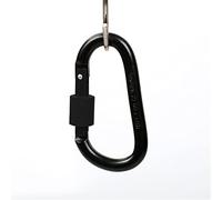 Barreaux de mains de bain, Aluminum Carabiner D Shape Hanging Buckle With Lock Backpack Buckle Key Ring Snap Claw Outdoor Travel Camping Hiking Accessories(Hd911black)