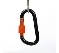 Barreaux de mains de bain, Aluminum Carabiner D Shape Hanging Buckle With Lock Backpack Buckle Key Ring Snap Claw Outdoor Travel Camping Hiking Accessories(Hd911black Orange)
