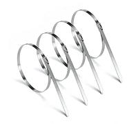 Barreaux de mains de bain, Attaches de câble, attaches zippées 100 pièces attaches de câble en acier inoxydable 4,6 mm(15cm X100pcs)