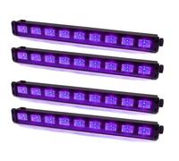 Barres à LED UV - IBIZA LIGHT - LED-UVBAR - Pack de 4 - 9x1W UV - 220-240VAC 50/60Hz