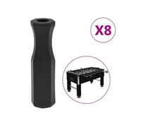 vidaXL Barres à poignée pour baby-foot – 8 pièces – Noir ABS