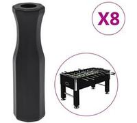 vidaXL Barres à poignée pour baby-foot – 8 pièces – Noir ABS