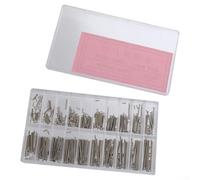 Barres à ressort en métal avec broches de pression de friction et extrémités de rivet pour fermoir de bracelet de montre, disponibles en longueurs de 7 à 26 mm, diamètre du tube de 1,2 mm pour un