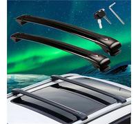 Barres Barres Transversales De Toit Verrouillables en Alliage D'aluminium pour Dodge pour Journey JCUV 2013-2019 2 Pièces Barres De Toit Railing Porte-Bagages(Noir)