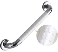 Barres d'appui blanches pour baignoire, douche, salle de bain, support mural, poignée d'aide en acier inoxydable (40 cm)