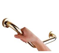 Barres d'appui de salle de bain Barre d'appui de sécurité for douche, coudée à 135 degrés, for personnes âgées et handicapées, avec rail antidérapant for suspendre les serviettes(Gold)