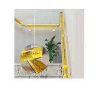 Barres d'appui d'escalier en cristal acrylique de 10,1 m, pour intérieur/extérieur, supports en acier inoxydable 304, tuyau de 5 cm, haute capacité de charge, rail de sécurité jaune pour handicapés