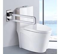 Barres d'appui, main courante de sécurité, poignée toilette, barre bain, support pliable antidérapant, WC for personnes âgées, handicapée, outil d'aide mural(White,23.6in)