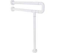 Barres D'Appui Pour Toilettes Cadre de Support toilette, poignée sanatorium, barre d'appui renforcée for personnes âgées, en acier inoxydable, Accessible(White,70CM_60CM)