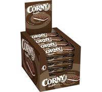 Barres de céréales Corny Le Grand Lait Dark et White 40g, paquet de 24