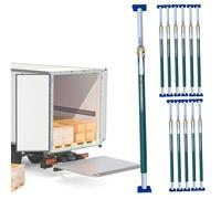 Barres de chargement à cliquet robustes - Barres de verrouillage de charge réglables pour benne de camion, fourgonnette et semi-remorque, poteau de support télescopique (lot de 12, 1,3 à 1,7 m)