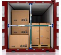 Barres de chargement pour semi-remorques/fourgons fermés, barre stabilisatrice rétractable pour camion, lot de 2, barre de chargement à cliquet pour benne de camionnette avec patin antidérapant (2 2