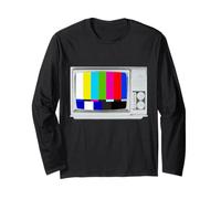 Barres de couleur rétro Pop Art pour test TV analogique vintage Manche Longue