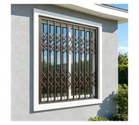 Barres de fenêtre anti-effraction télescopiques robustes, avec serrure et lôtures de grille de sécurité, for la protection de la maison(W31.5xH59"/80X150CM)