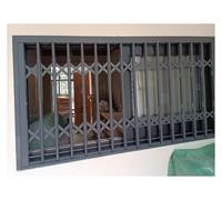 Barres de fenêtre de sécurité pliables avec serrure et clés pour la prévention du vol et l'évasion d'urgence dans les chambres, caves, lofts, abris de jardin