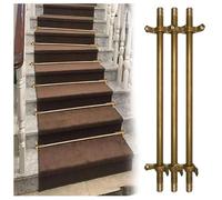 Barres de fixation réglables pour tapis d'escalier, avec supports polis et fixations sécurisées. Longueur personnalisable pour escaliers fixes. Installation facile. Idéal pour une utilisatio