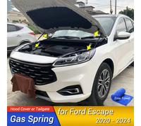 Barres de jambe de force de capot de Refit de style de voiture pour Ford Escape 2020-2025, accessoires de tige de Support de levage de choc à gaz de capot Carbon Blue