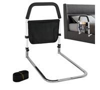 Barres De Lit pour Personnes Âgées - avec Sac de Rangement Pliable Assistance de Sécurité - Poignée De Lit pour Seniors Et Assistance Au Chevet - pour Maison Hôpital Santé Réadaptation Enceintes