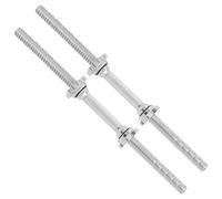 Barres de musculation filetées en métal chromé, 61 x 2,5 cm