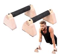 Barres de pression pour le sol, la barre de poussée - Barres de parallets Push Up Poignées pour le sol | 2x équipement d'entraînement avec étiquettes en bois ergonomiques pour kalistenik, entraînement