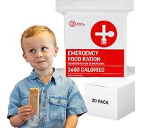 Barres de ration alimentaires d'urgence 72HRS (lot de 20), 3600 calories pendant 72 heures, kit d'urgence de 5 ans de durée de vie, barres de ration pour sac à insectes, sac à dos pour kits de survie