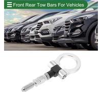 Barres De Remorquage Pour Véhicules Pour Ford Focus 1998-2025 Crochet De Remorquage Avant Arrière 15.6mm Alliage D'Aluminium 98.5mm Ton Argenté 1 Set