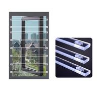 Barres de sécurité invisibles pour fenêtre - Tension réglable - Tige de rechange pour balcon et salle de bain - Installation facile avec accessoires (65 cm)