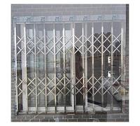 Barres de sécurité Personnalisables en Acier Inoxydable pour fenêtres - Garde-Corps Anti-effraction Pliable et réglable pour sous-sols, usines, Cours - Hauteurs 130/140/150 cm (88x130 cm)