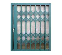 Barres de sécurité pliables en aluminium, verrouillables et personnalisables, clôture anti-effraction coulissante extérieure, protection fiable pour les fenêtres de la maison (vert, 150 x 11
