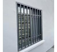 Barres de sécurité pliables en métal pour fenêtre - Garde-fenêtre gris avec serrure - Garde-fenêtre de sous-sol/grille balustrade pour enfants