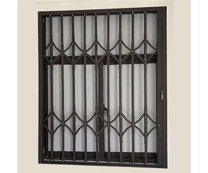 Barres de sécurité Pliables et Robustes pour fenêtres, Grille en Aluminium Anti-Coupure, Protection Anti-effraction coulissante pour la sécurité des Enfants, Protection de fenêtre 122 x 130