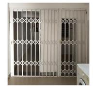 Barres de sécurité pliables pour fenêtre intérieure Burg Protect 100 x 140 cm Blanc Double verrouillage Grille Anti Burgy Rail de fenêtre dissuasif les intrus (100 x 150 cm)