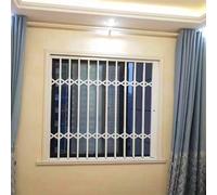 Barres de sécurité pliantes en aluminium avec verrou - Sans danger pour les enfants et les animaux domestiques - Grille de protection de fenêtre pour cave, balcon et abri de jardin - 50 x 90 cm