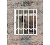 Barres de sécurité pliantes pour fenêtre - Avec verrou pour plus de sécurité - Design push-pull pour protection de sous-sol et balcon