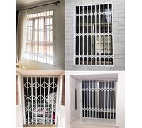 Barres de sécurité pour fenêtre d'extérieur pour enfants - Grilles de sécurité verrouillables extensibles anti-vol pour fenêtre - Garde-corps de fenêtre blanc Ra Protection de fenêtre à l'épreuve des