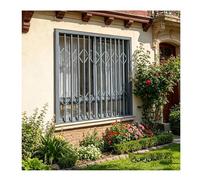 Barres de sécurité pour fenêtres, protection de la maison Grilles anti-effraction extérieures pour fenêtres Grilles de protection pliables en aluminium(W50xH70cm/20x28in)