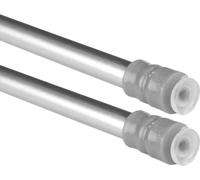 Barres de serrage avec technique de vissage, pack de 2, argent 40-60 cm