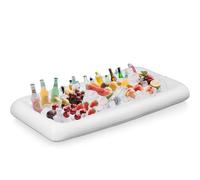 Barres de Service Gonflables avec Bouchon de Vidange, 130 x 62 x 12 CM Bar a Glace Gonflable, Buffet, Salade, Boissons et Nourriture Plateau, pour Fête, Pique-Nique, Camping