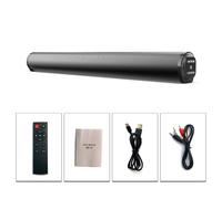 Barres de son BS-10 pour TV avec radio FM Hautréussans fil Barre de son Home Cinéma Système de son surround Carte TF/m.com x/Connexion RCA - Type Black