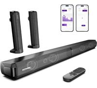 Barres De Son Tv, 2,2 Canaux Barre De Son 2-En-1 Détachable, Bluetooth 5.3 Enceinte Pour Tv Avec Caisson De Basses, 3 Eq Mode, Arc/Optique/Aux, Montage Mural, Modèle 2025, Apollo S40 Pro