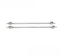 Barres de support réglables en acier inoxydable pour pare-chocs avant de voiture, 2 pièces avec centre fileté pour une meilleure stabilité et performance aérodynamique (argenté)